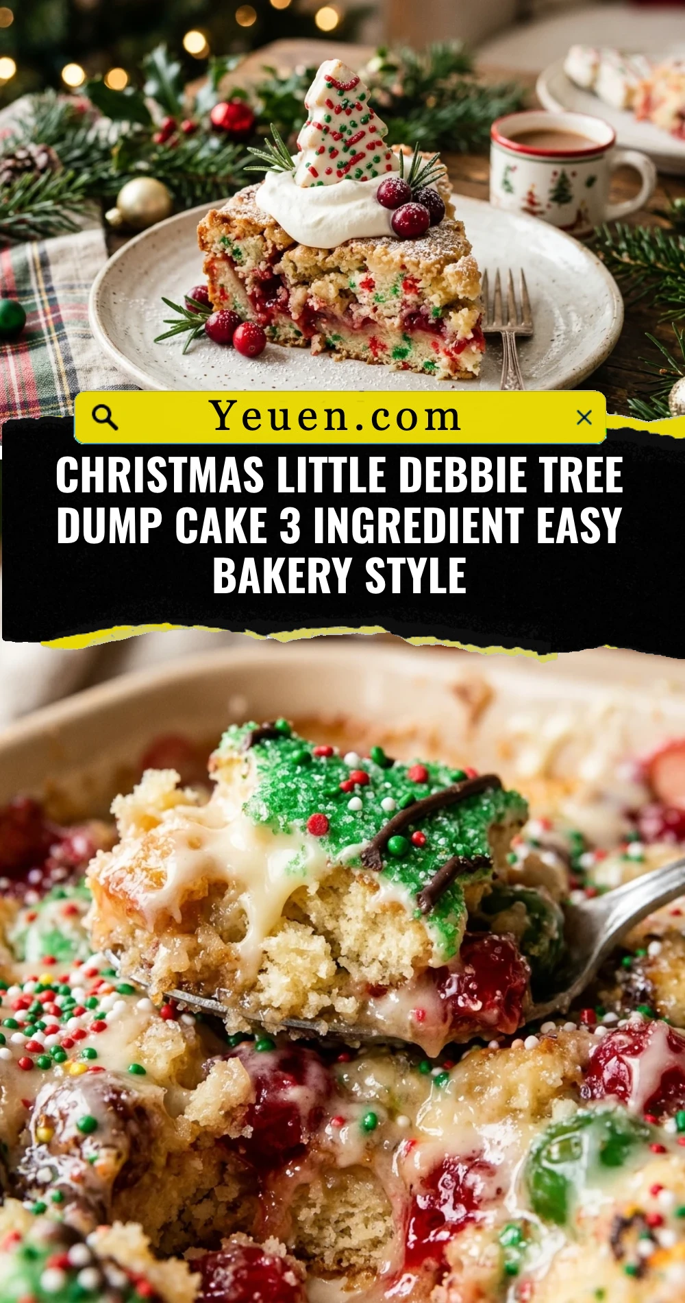 Christmas Little Debbie Tree Dump Cake 3 Ingredient Easy Bakery Style