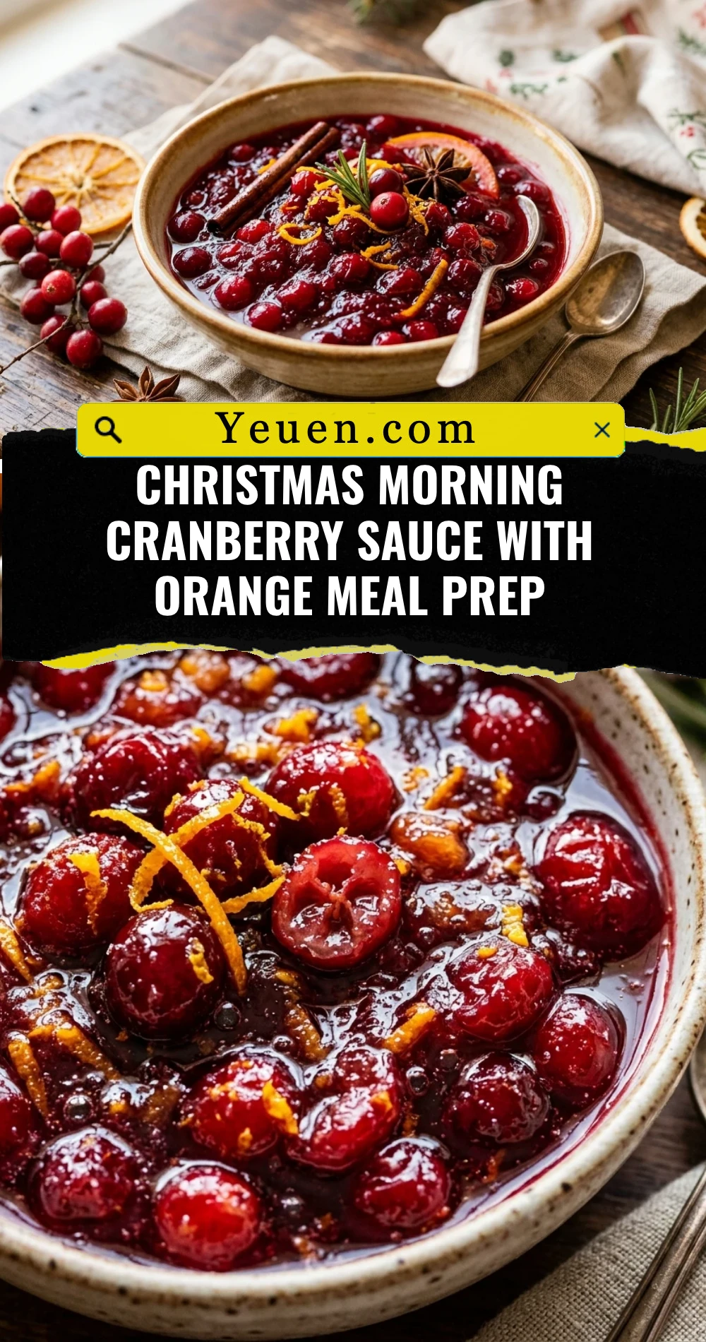 Christmas Morning Cranberry Sauce With Orange Meal Prep