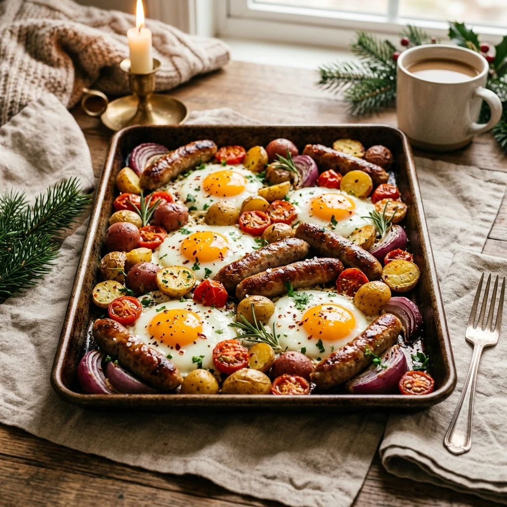 Christmas Morning Sheet Pan Breakfast With Sausage
