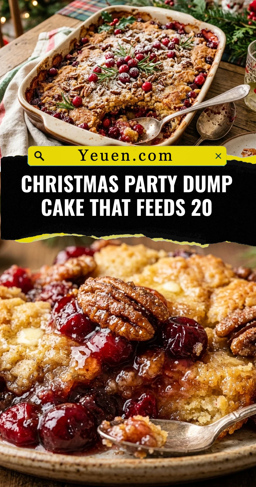 Christmas Party Dump Cake That Feeds 20