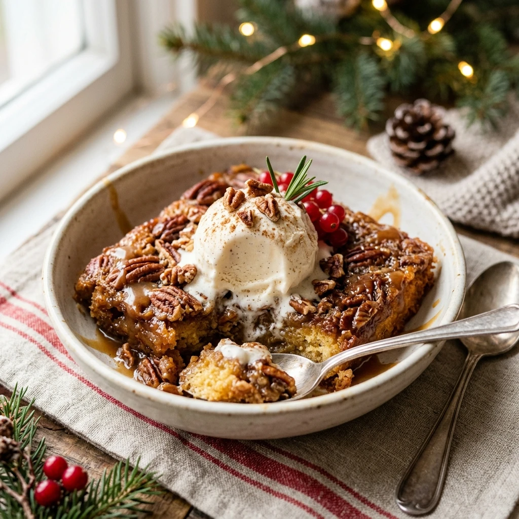 Christmas Pecan Dump Cake Easy 3 Ingredient