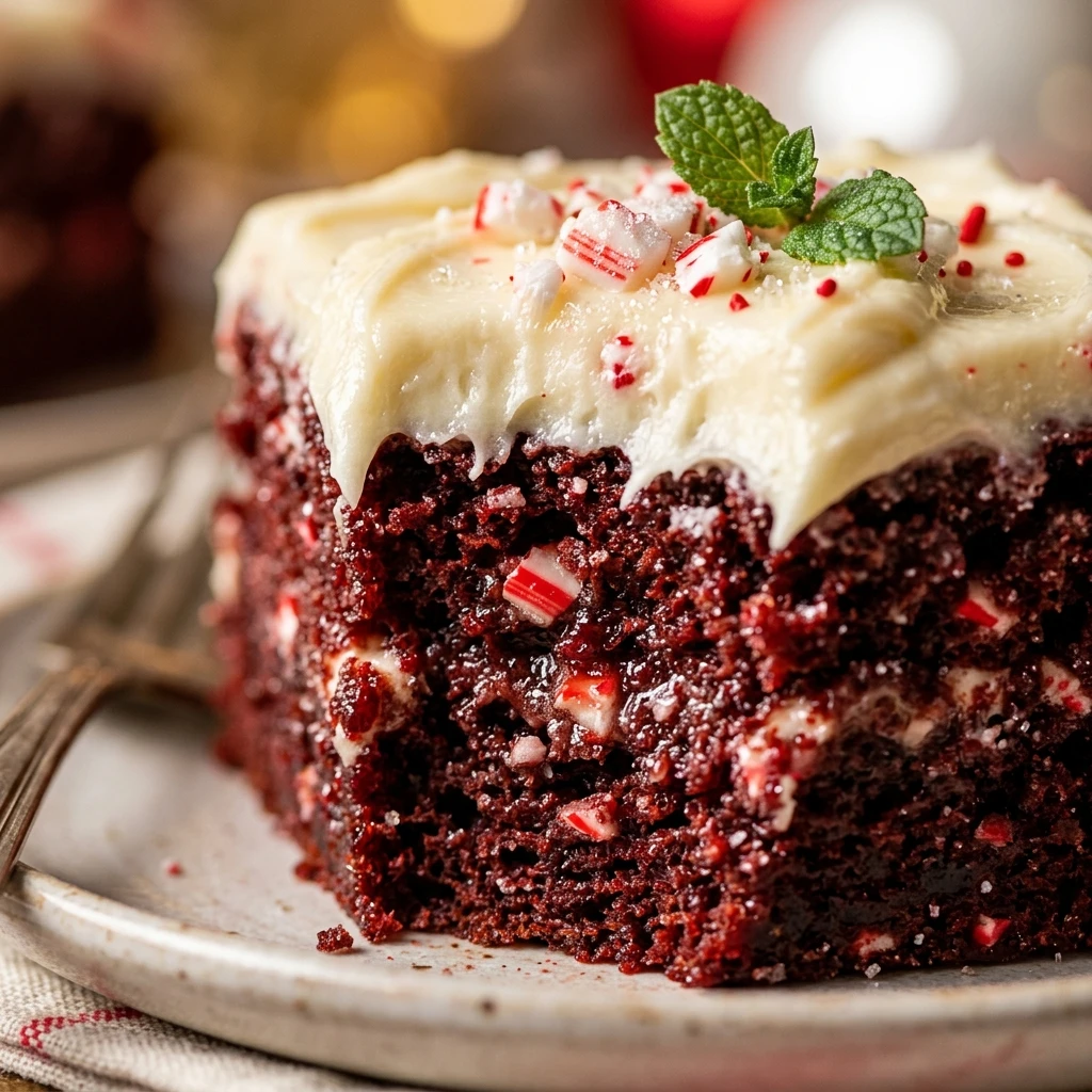 Christmas Peppermint Cake Mix Cake 5 Ingredient