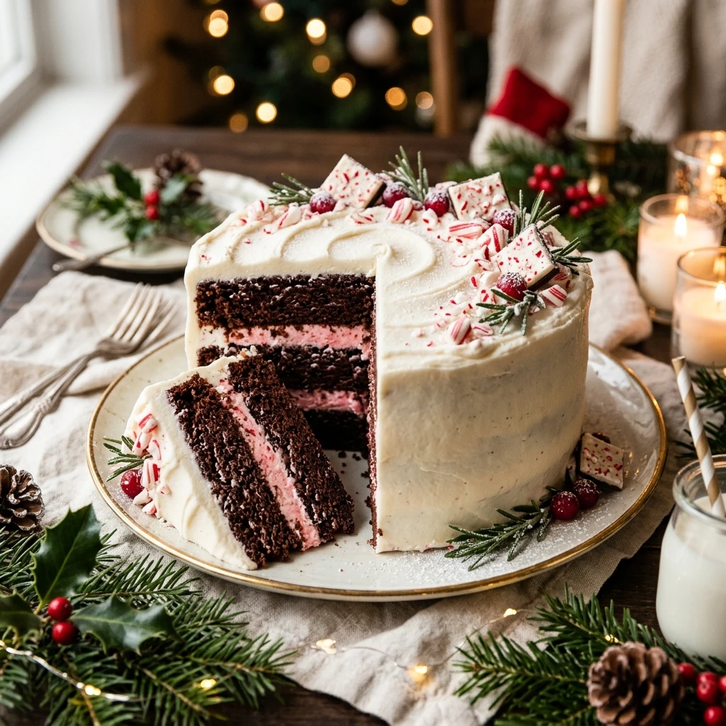 Christmas Peppermint Cake Mix Cake 5 Ingredient