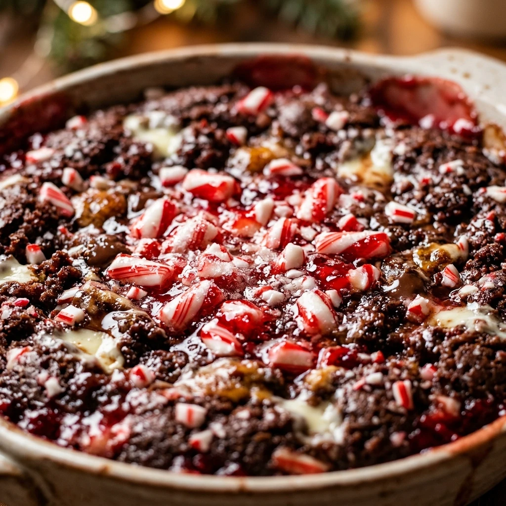 Christmas Peppermint Dump Cake 3 Ingredient Easy Bakery Style