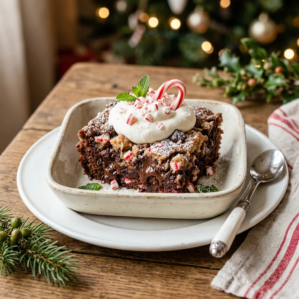Christmas Peppermint Dump Cake 3 Ingredient Easy Bakery Style