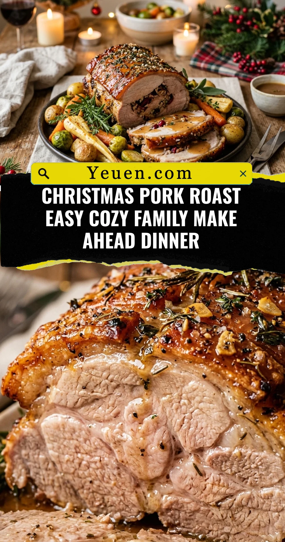 Christmas Pork Roast Easy Cozy Family Make Ahead Dinner