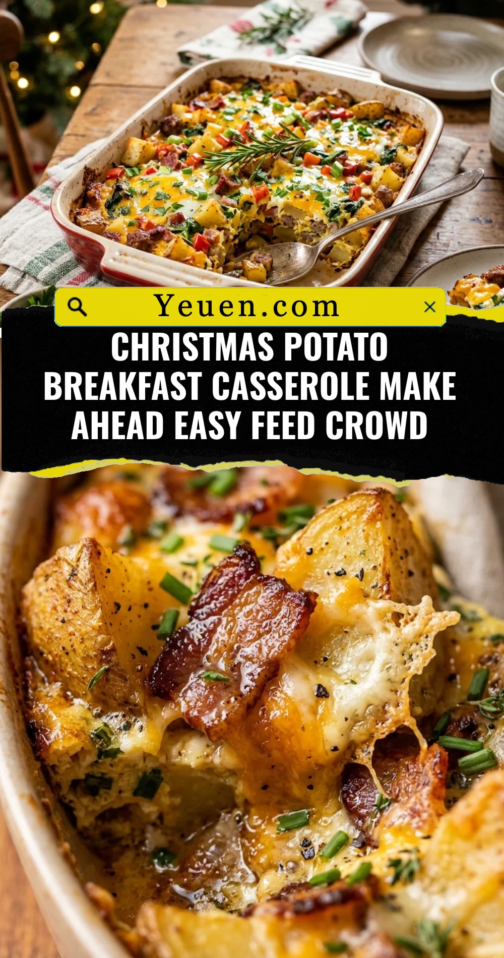 Christmas Potato Breakfast Casserole Make Ahead Easy Feed Crowd