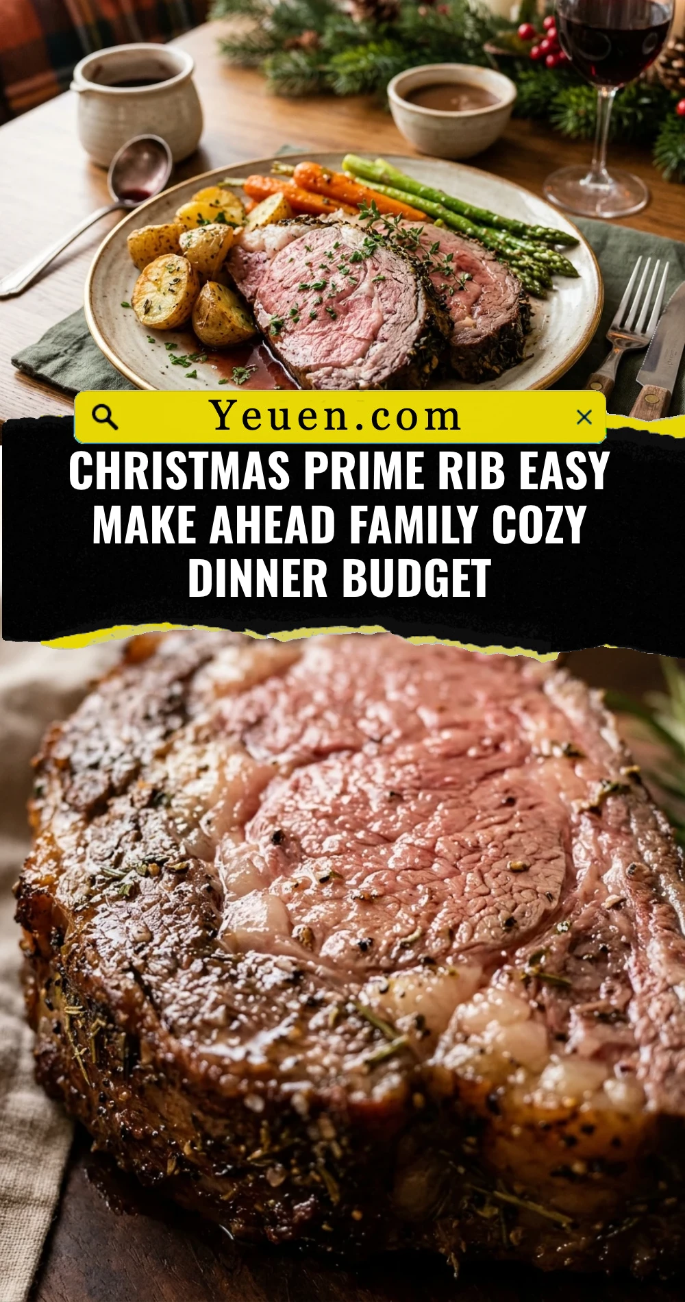 Christmas Prime Rib Easy Make Ahead Family Cozy Dinner Budget