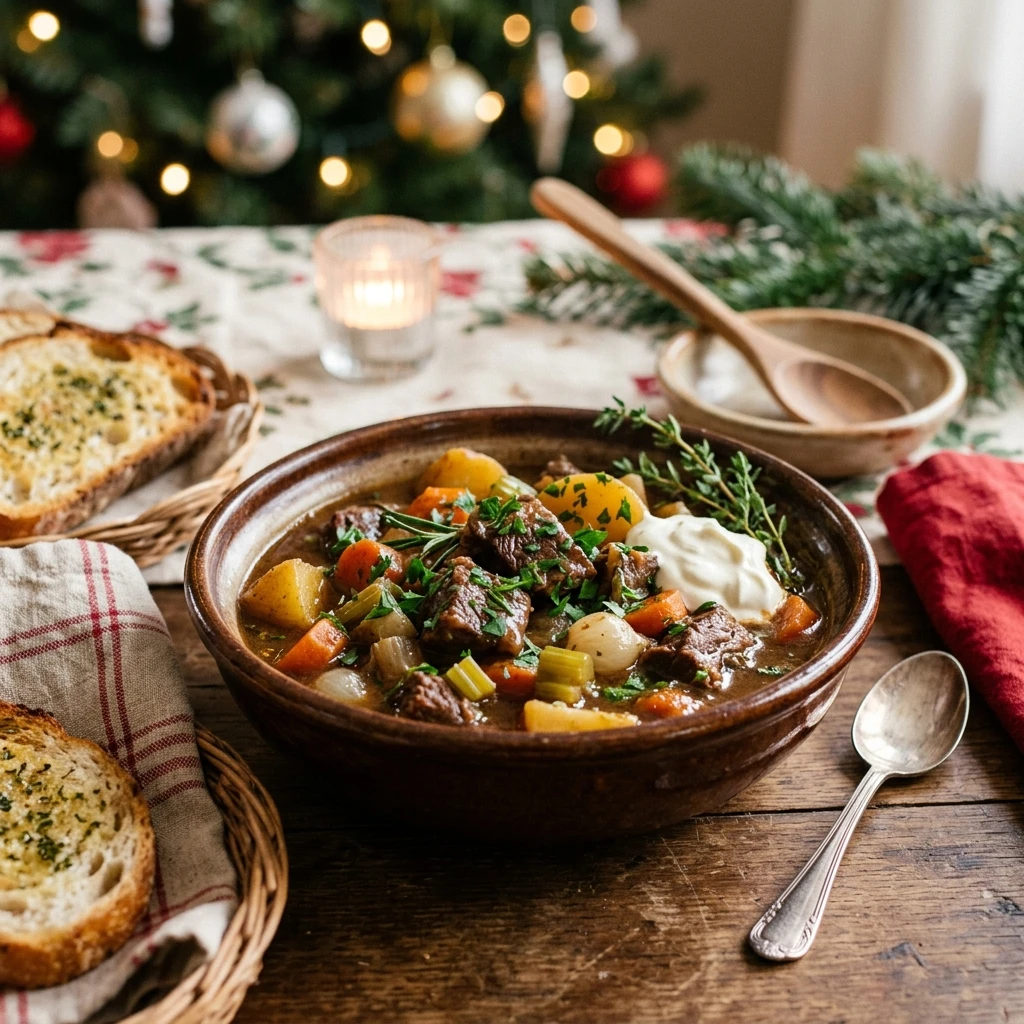Christmas Slow Cooker Beef Stew With Potatoes Cozy Winter
