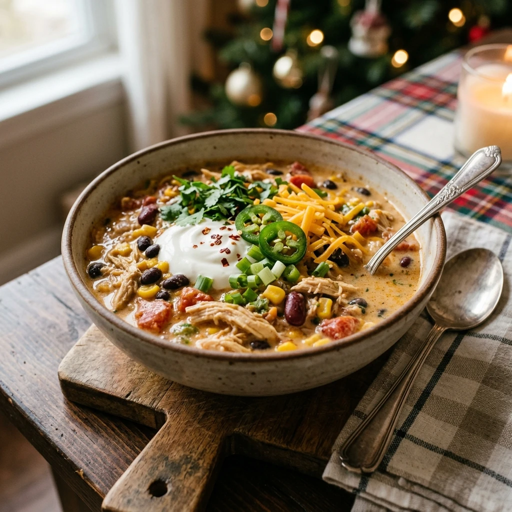 Christmas Slow Cooker Cream Cheese Chicken Chili Under $20 Feeds A Crowd