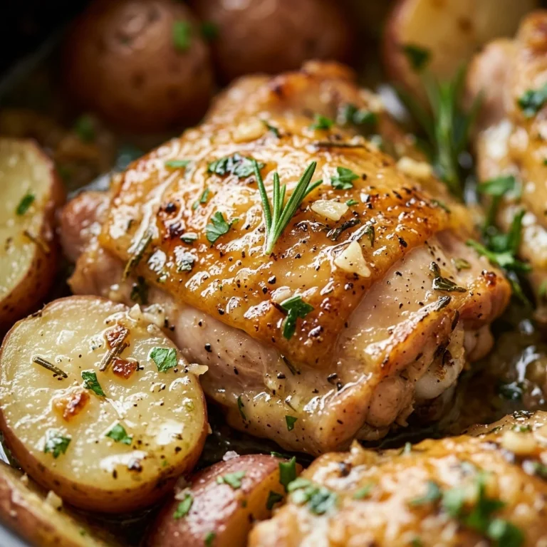 Christmas Slow Cooker Garlic Butter Chicken And Potatoes