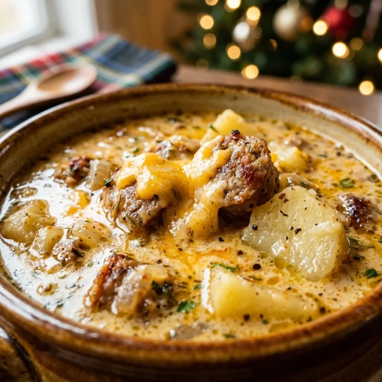 Christmas Slow Cooker Sausage And Potato Soup Cheesy