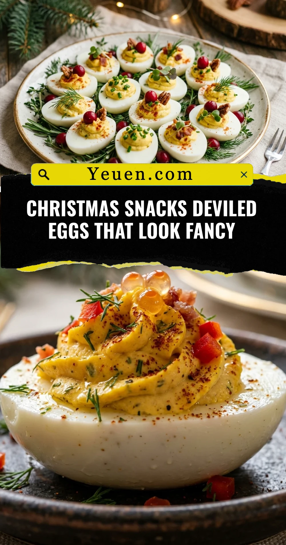 Christmas Snacks Deviled Eggs That Look Fancy
