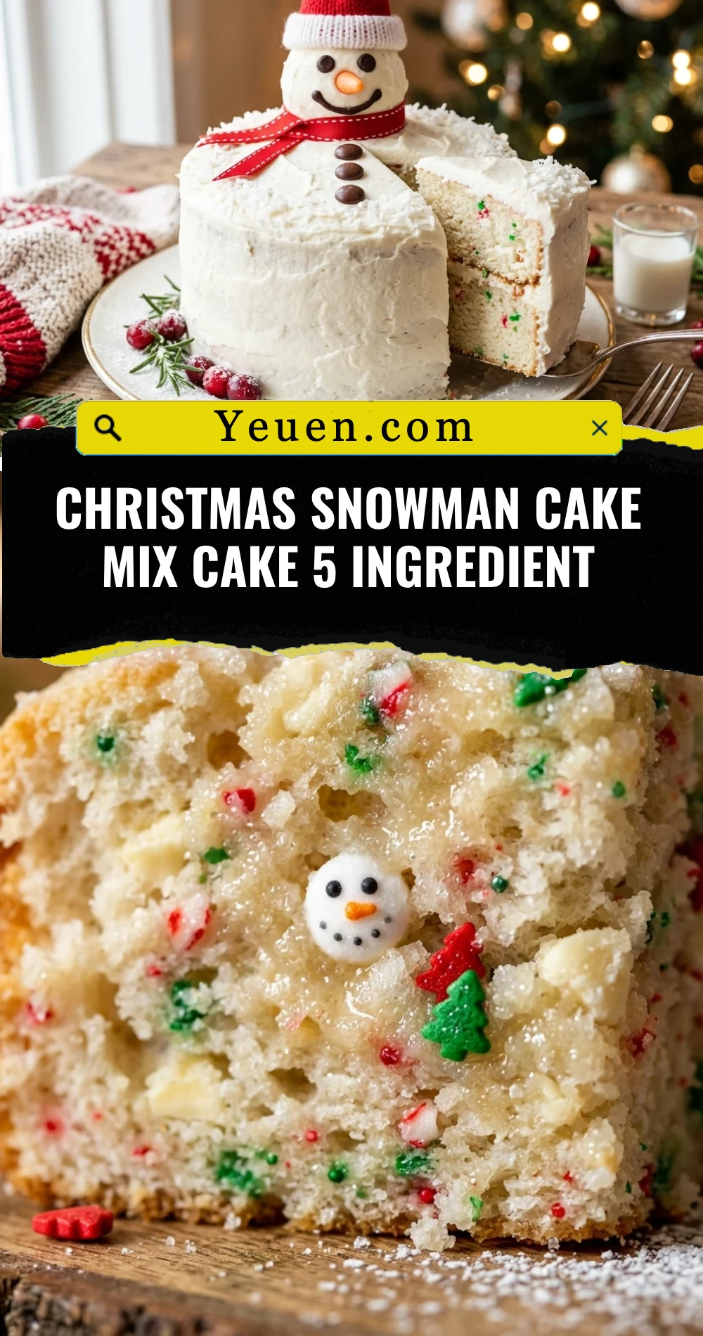 Christmas Snowman Cake Mix Cake 5 Ingredient