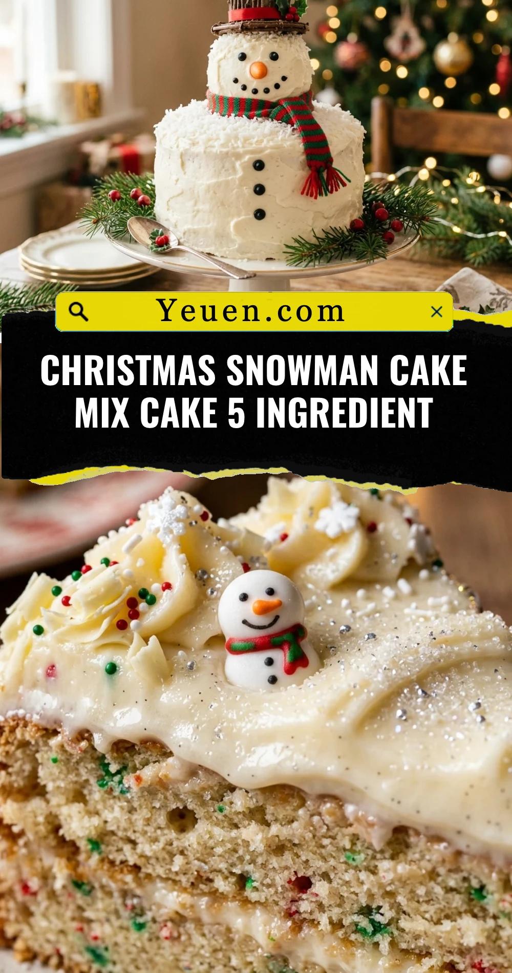 Christmas Snowman Cake Mix Cake 5 Ingredient