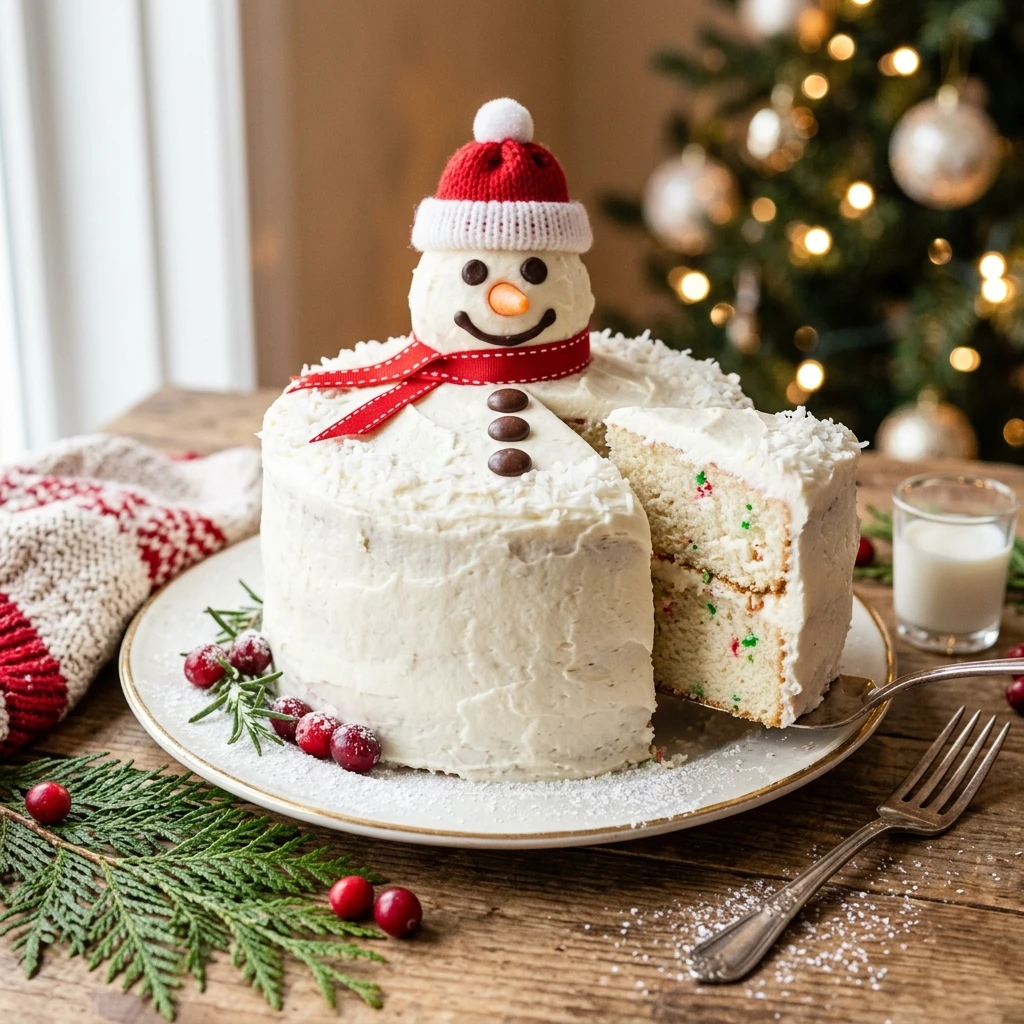 Christmas Snowman Cake Mix Cake 5 Ingredient