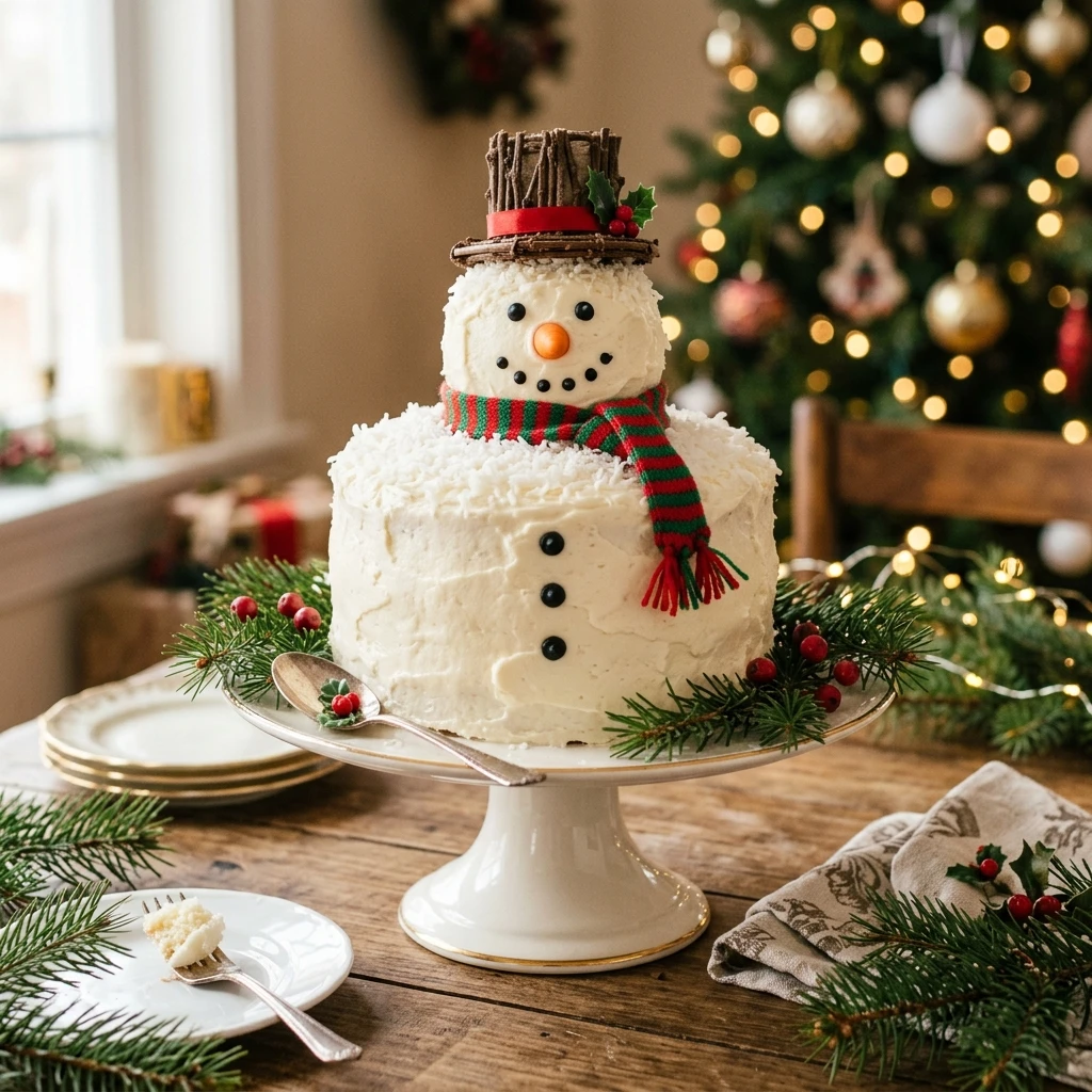 Christmas Snowman Cake Mix Cake 5 Ingredient