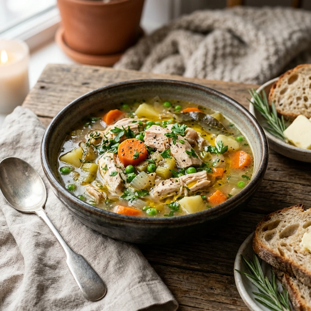 Chunky Chicken Soup Cozy Easy One Pot Family Winter Healthy