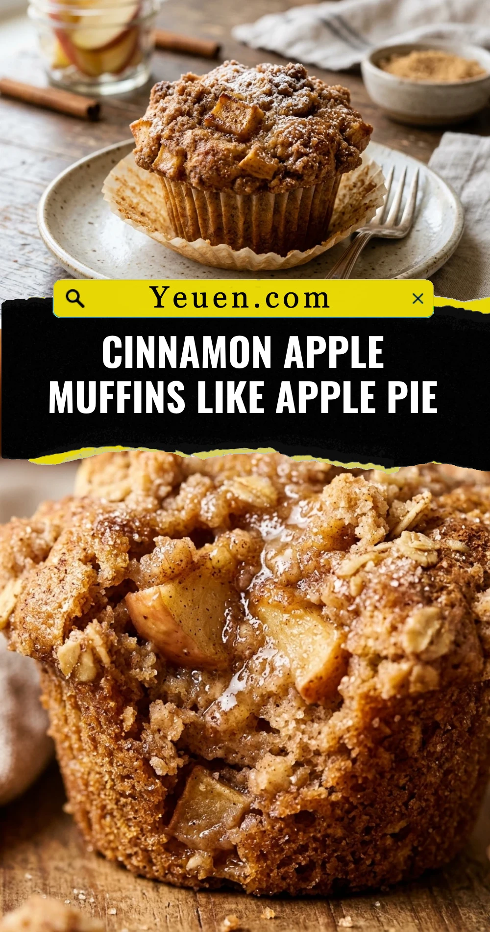 Cinnamon Apple Muffins Like Apple Pie