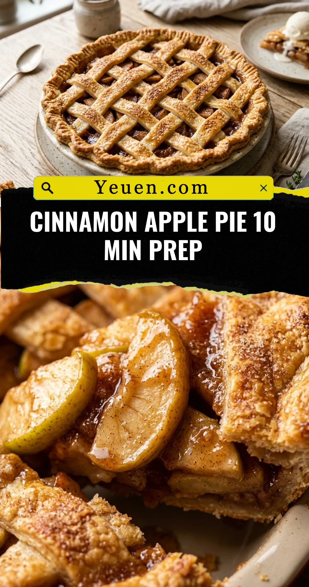 Cinnamon Apple Pie 10 Min Prep