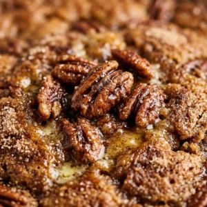 Cinnamon Spice Christmas Dump Cake With Pecans
