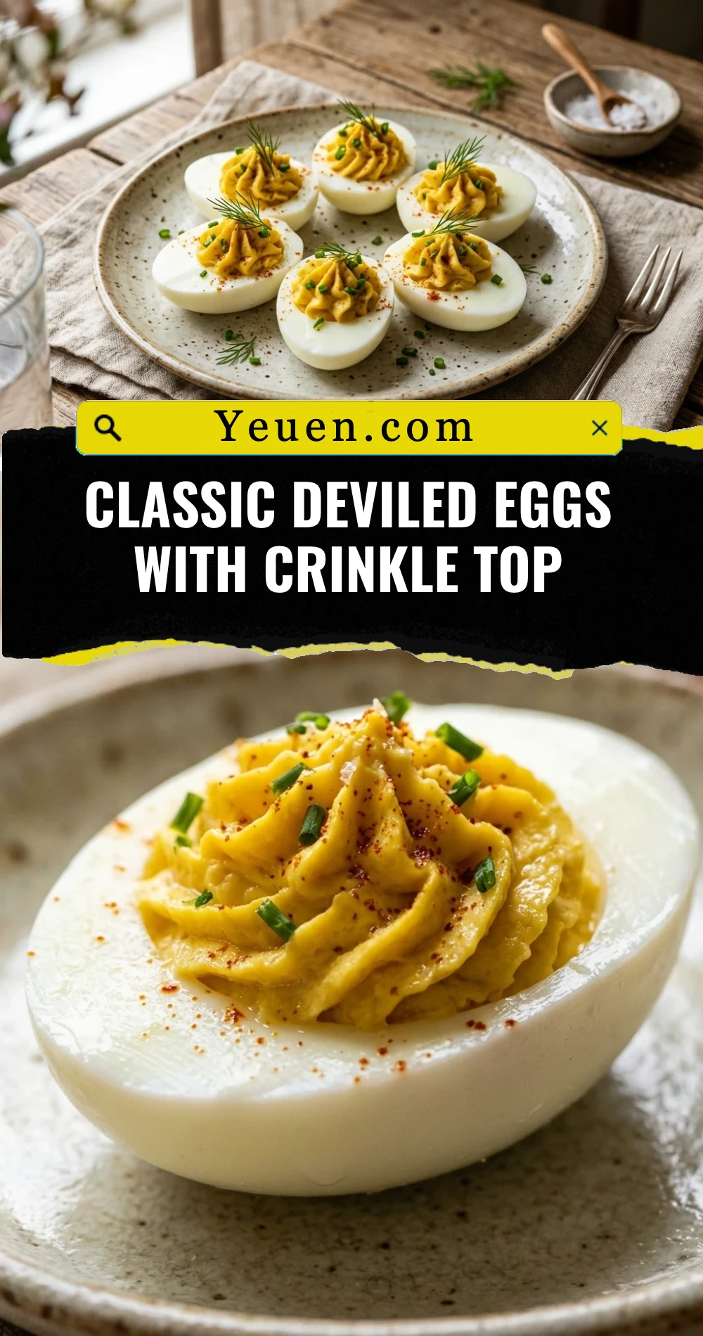 Classic Deviled Eggs With Crinkle Top