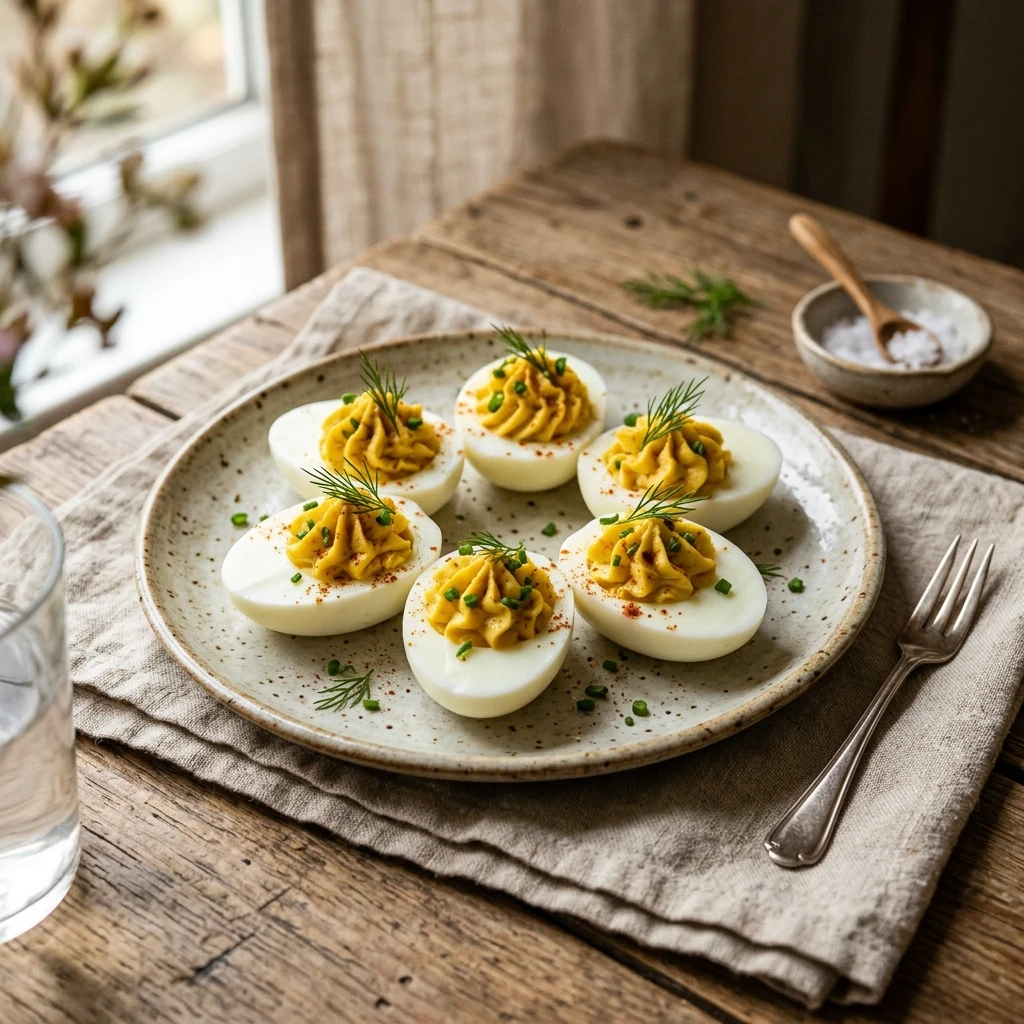 Classic Deviled Eggs With Crinkle Top