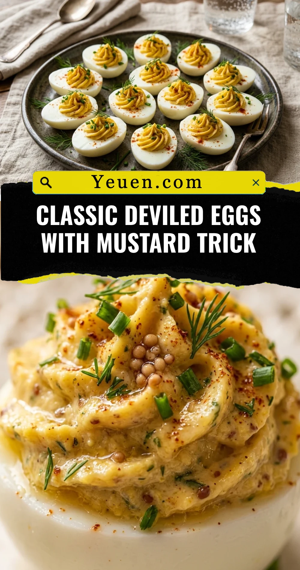 Classic Deviled Eggs With Mustard Trick