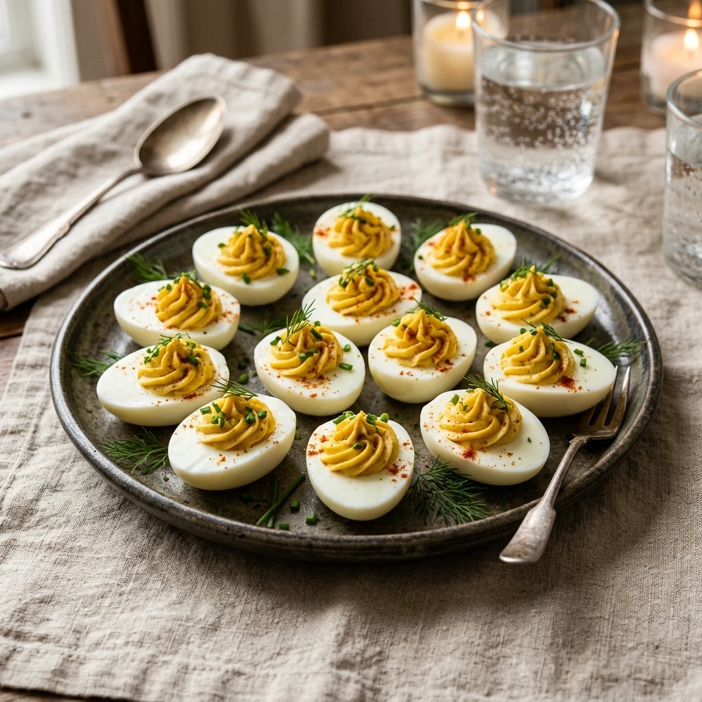 Classic Deviled Eggs With Mustard Trick