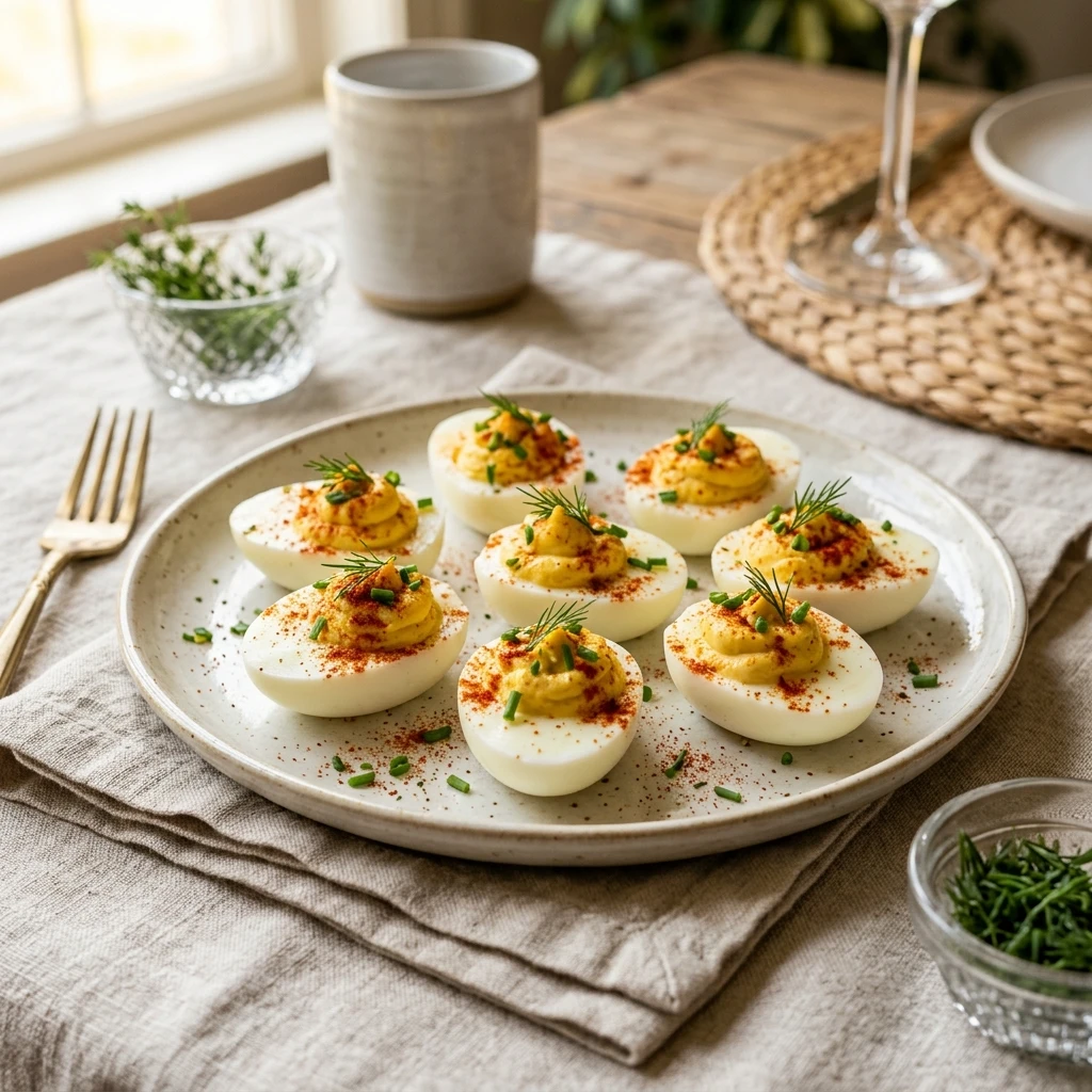 Classic Deviled Eggs With Paprika No Fail