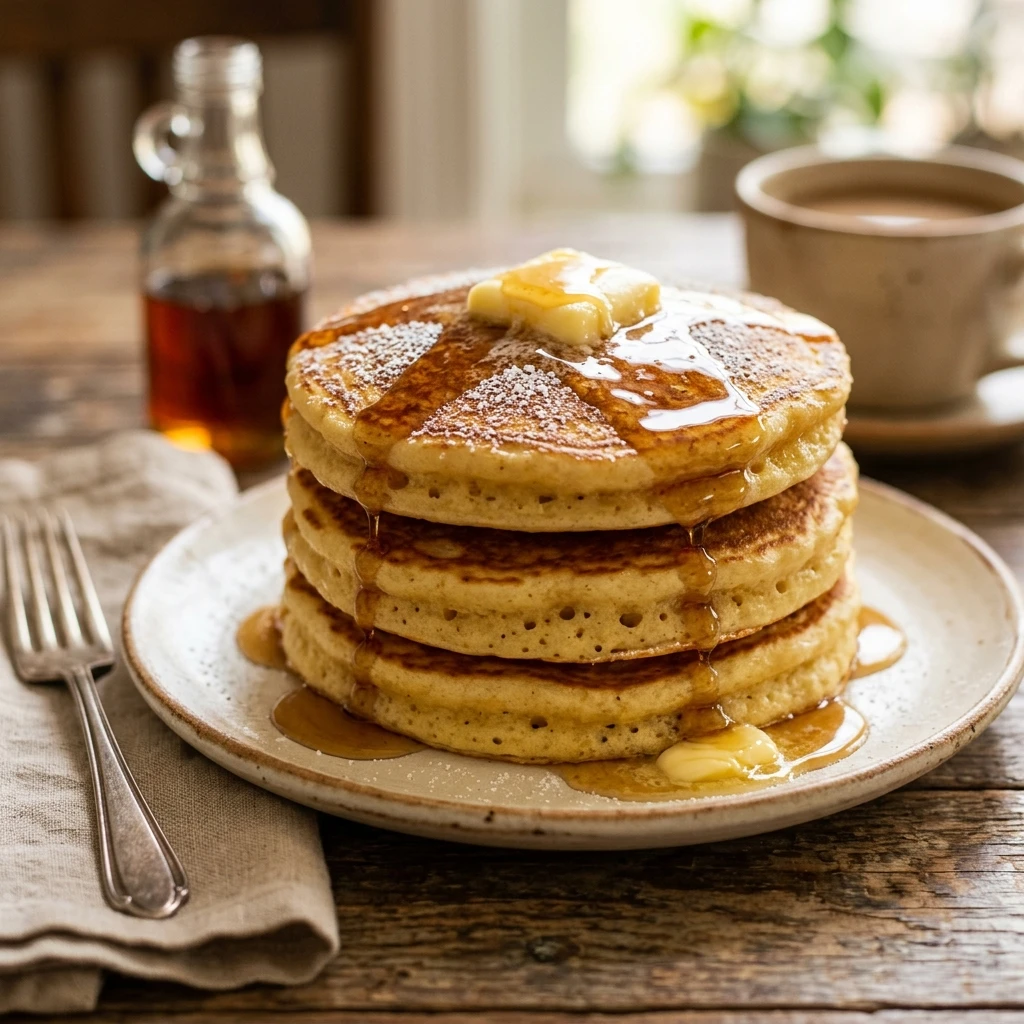 Classic Golden Pancakes IHOP Copycat Fluffy