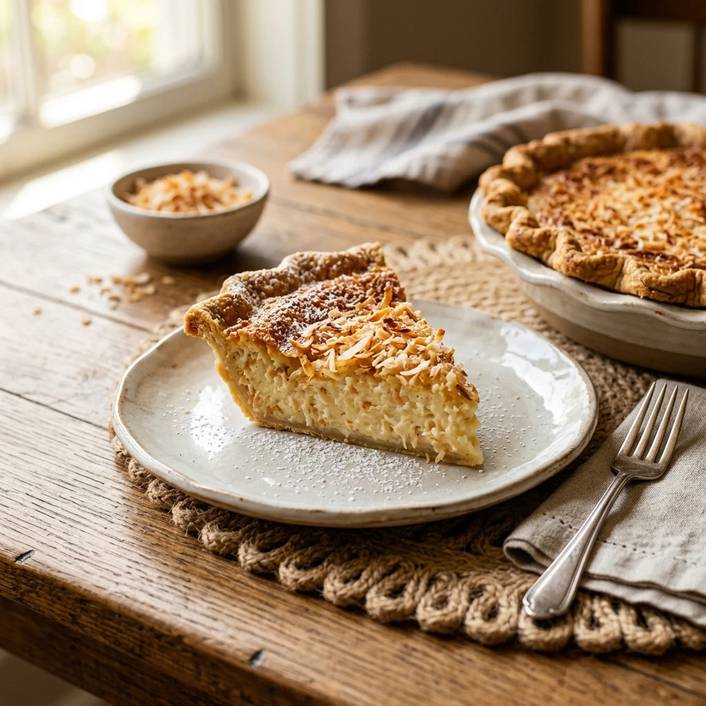 Coconut Custard Pie Simple Easy