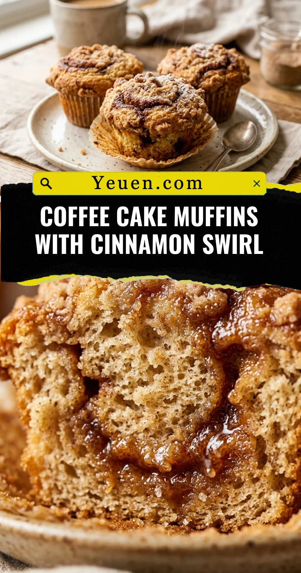 Coffee Cake Muffins With Cinnamon Swirl