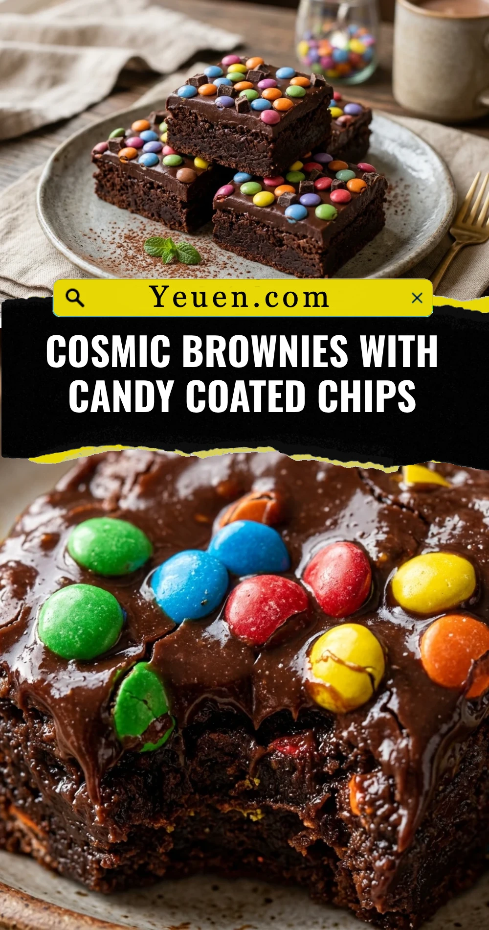 Cosmic Brownies With Candy Coated Chips