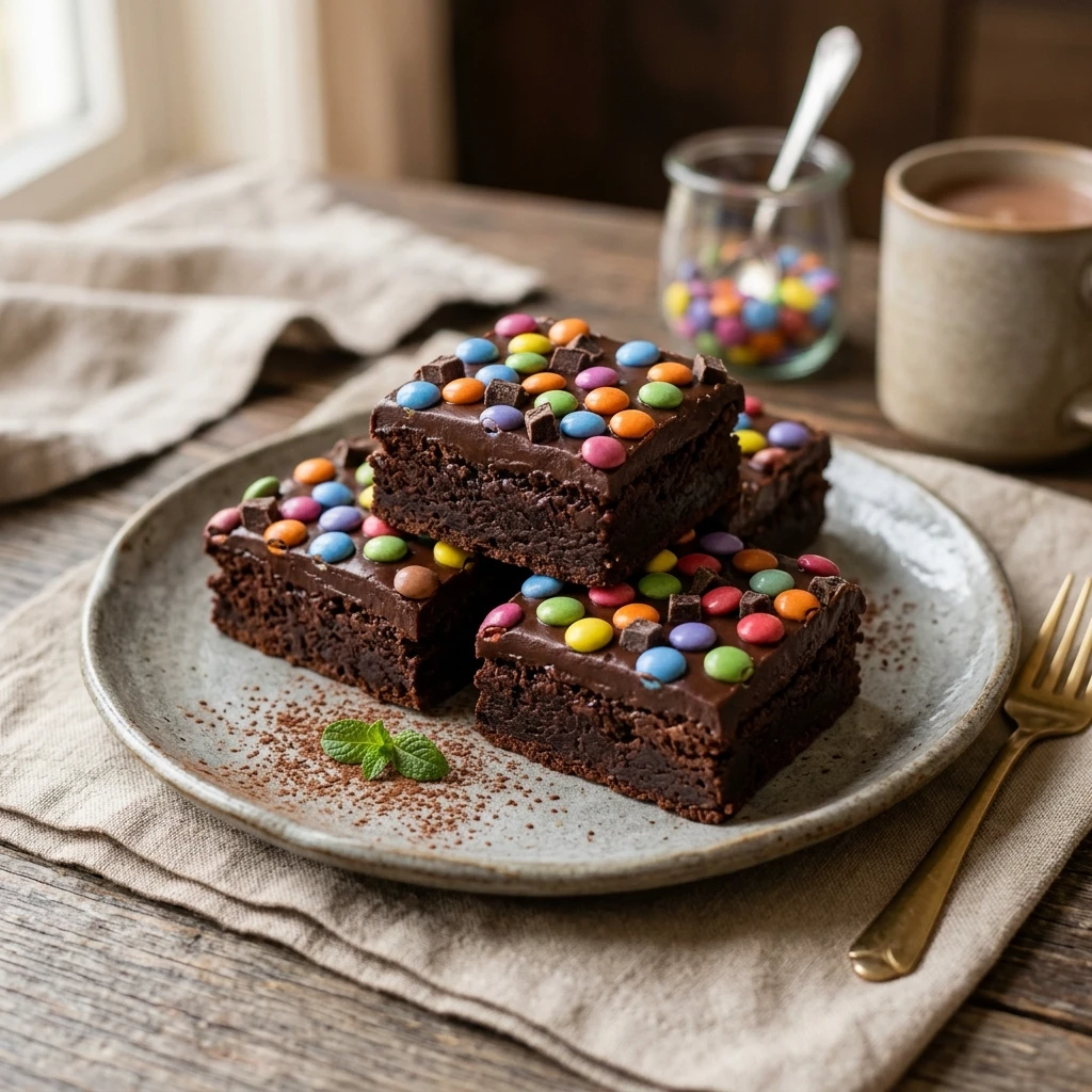 Cosmic Brownies With Candy Coated Chips