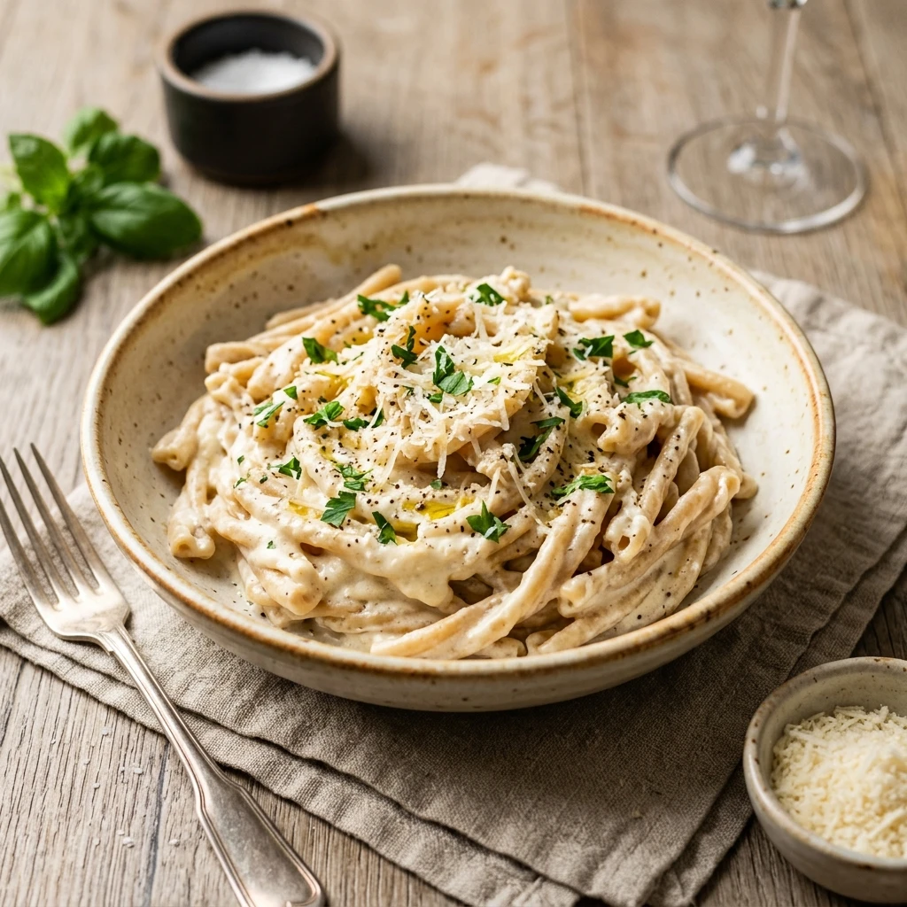 Cottage Cheese Alfredo Sauce High Protein Pasta
