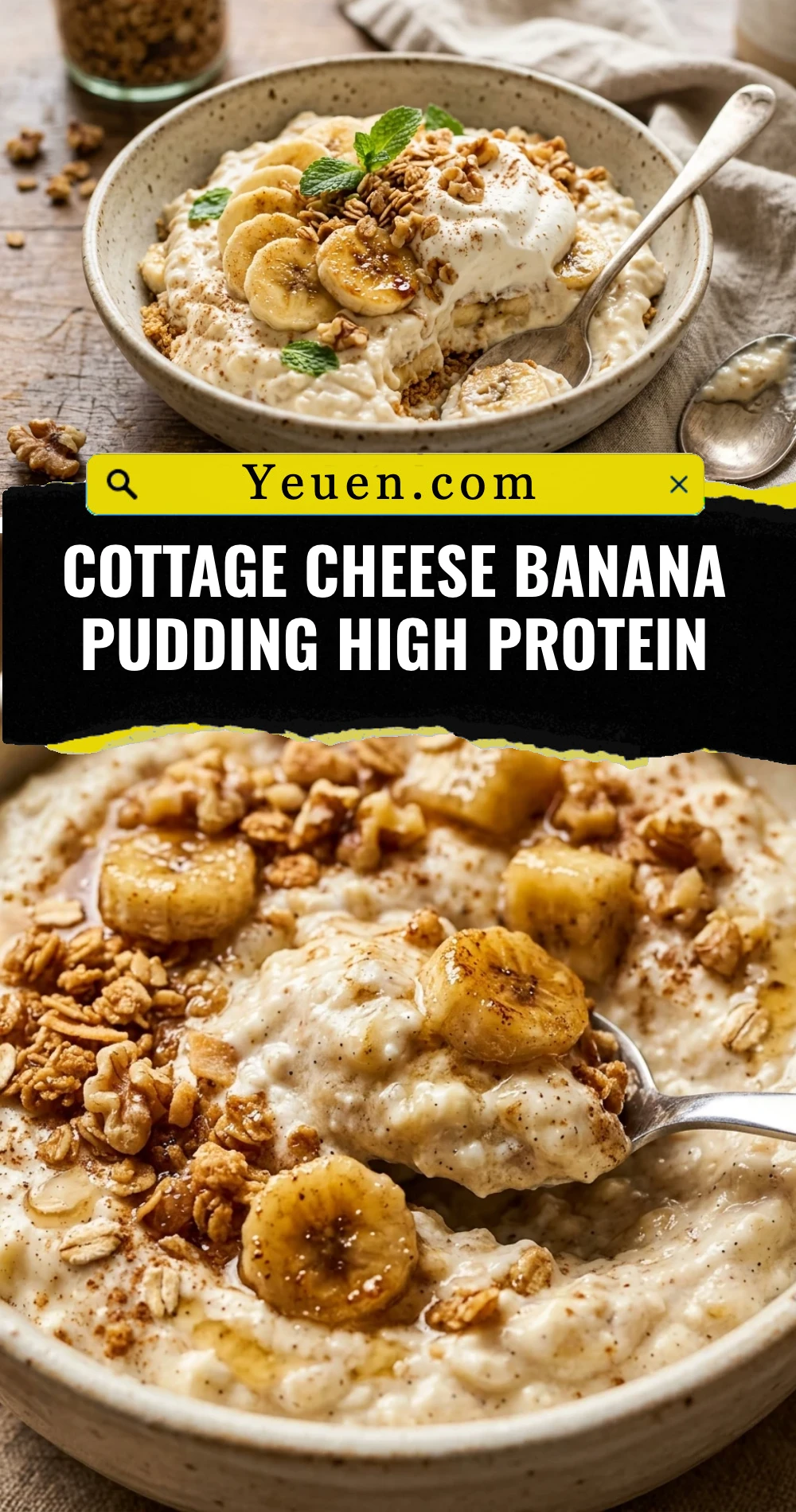Cottage Cheese Banana Pudding High Protein
