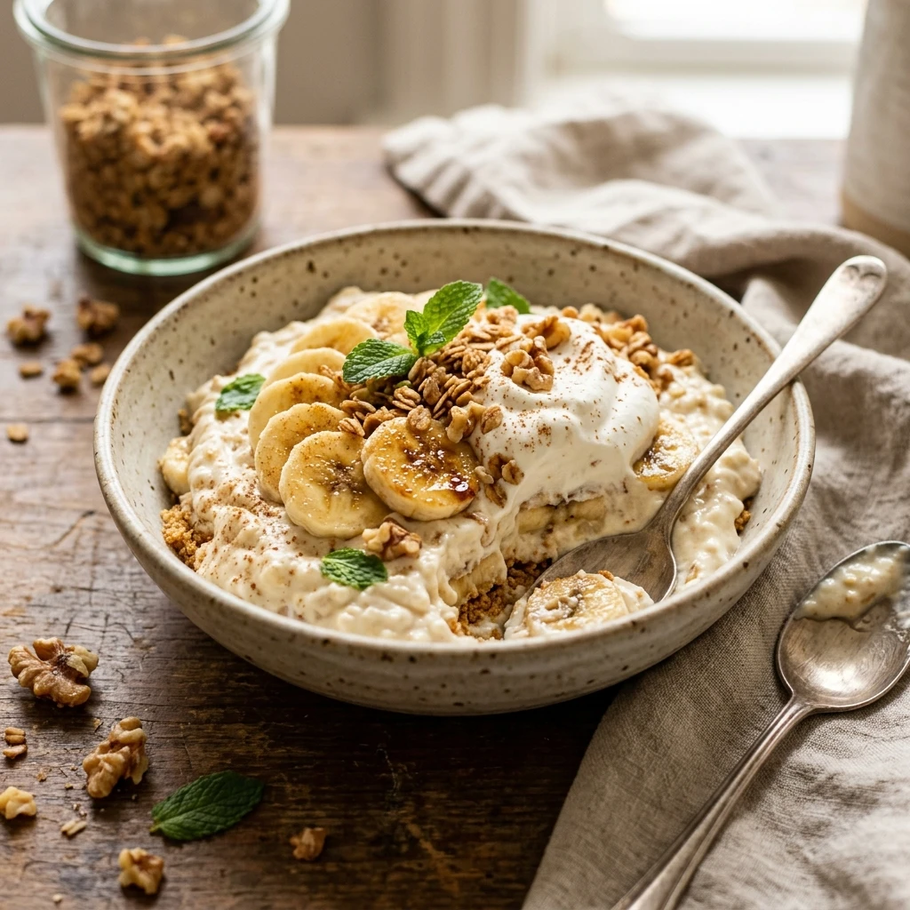 Cottage Cheese Banana Pudding High Protein