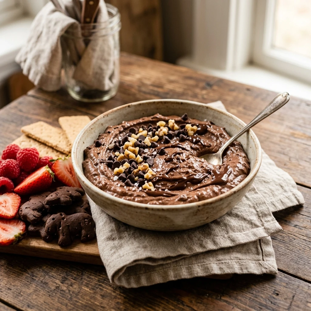 Cottage Cheese Brownie Batter Dip High Protein