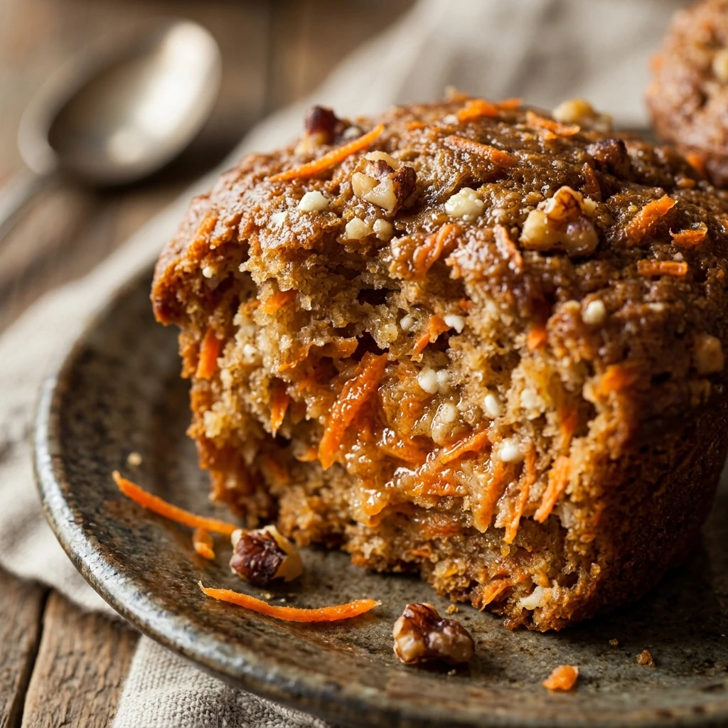 Cottage Cheese Carrot Cake Muffins Protein