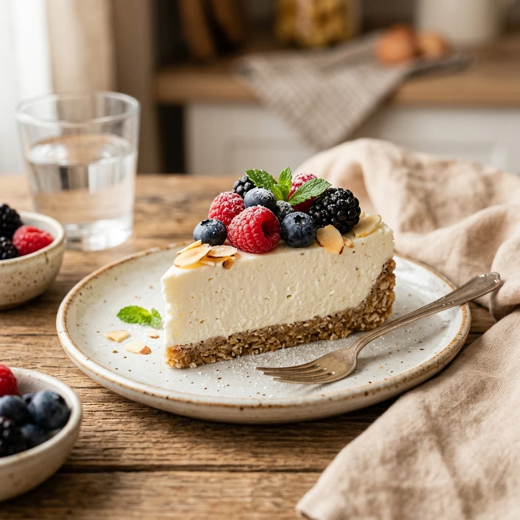 Cottage Cheese Cheesecake High Protein No Bake