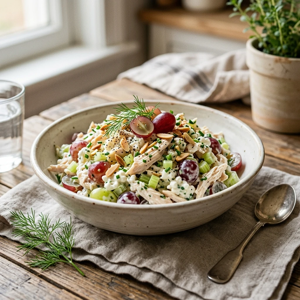 Cottage Cheese Chicken Salad With Grapes High Protein