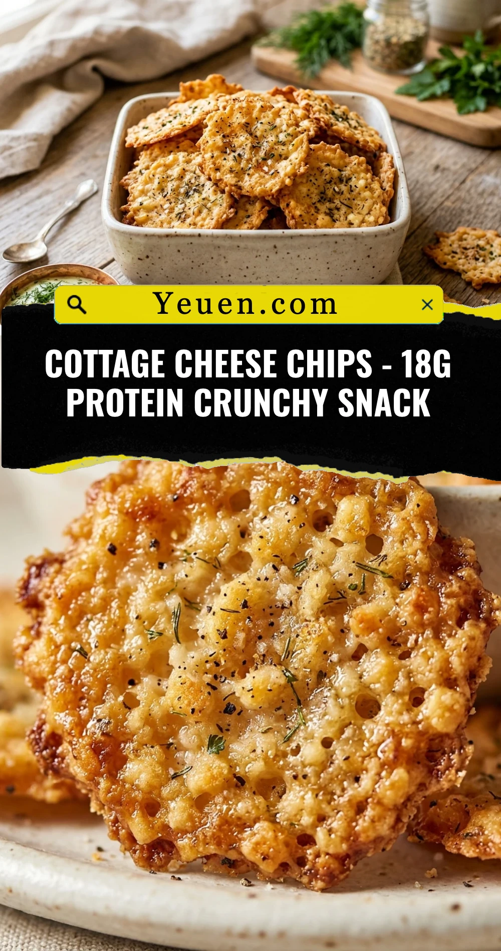 Cottage Cheese Chips - 18g Protein Crunchy Snack