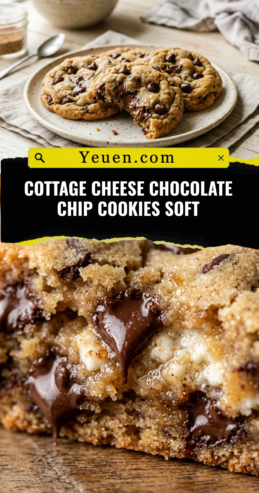 Cottage Cheese Chocolate Chip Cookies Soft
