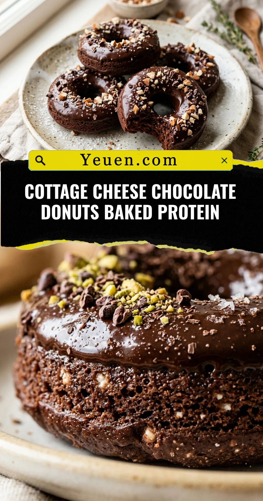 Cottage Cheese Chocolate Donuts Baked Protein