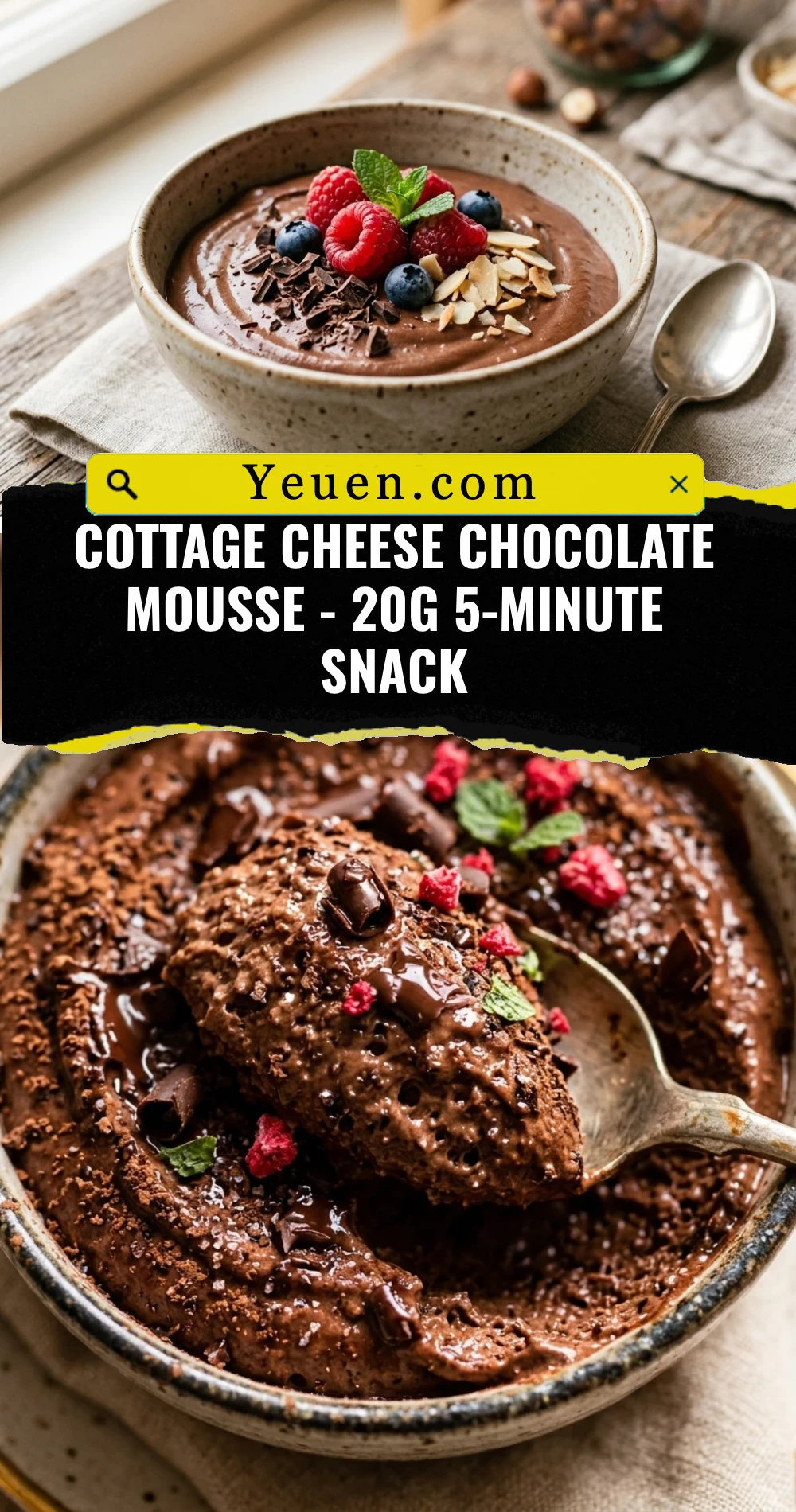 Cottage Cheese Chocolate Mousse - 20g 5-Minute Snack