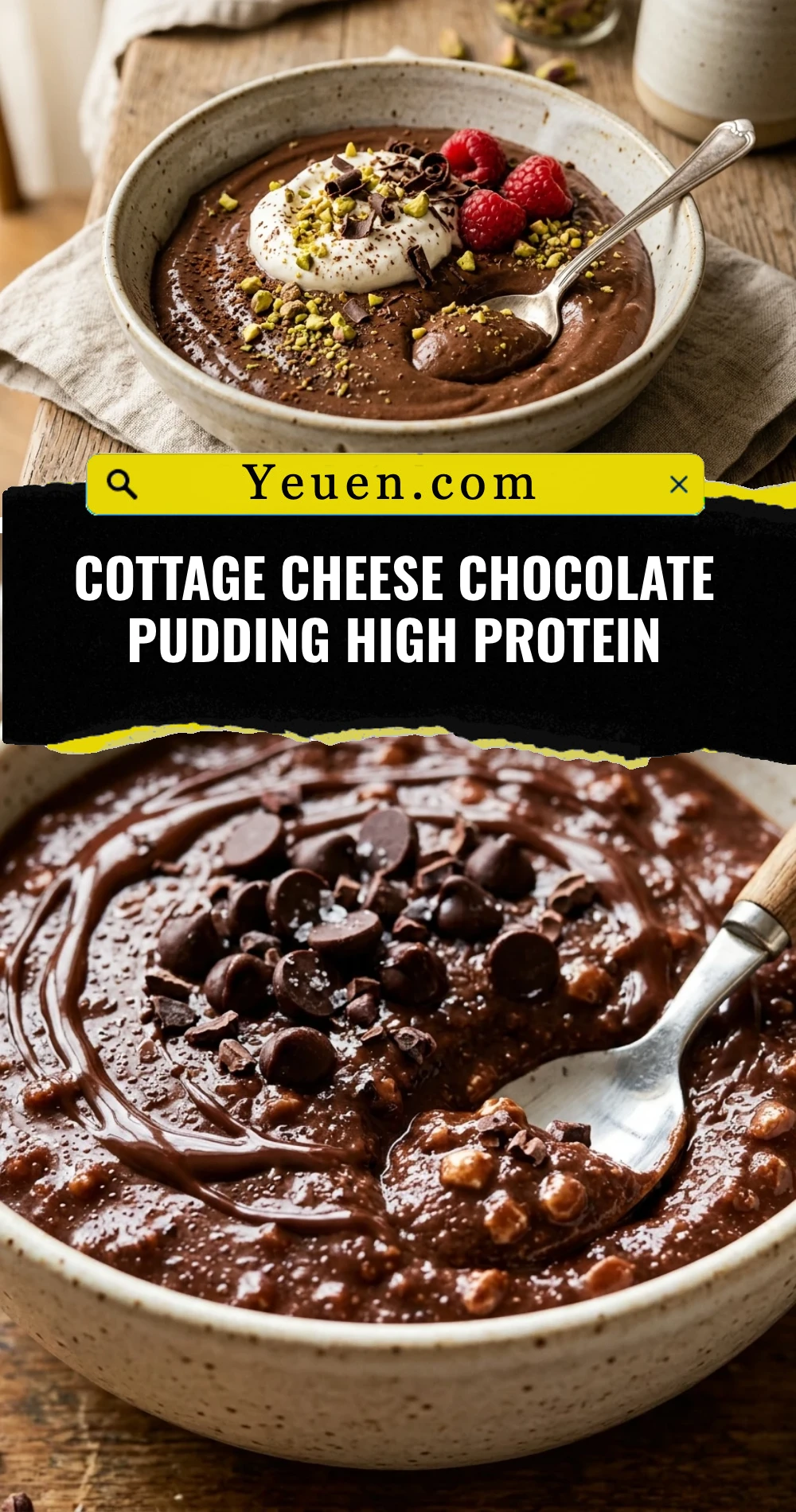 Cottage Cheese Chocolate Pudding High Protein