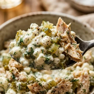 Cottage Cheese Dill Pickle Chicken Salad High Protein