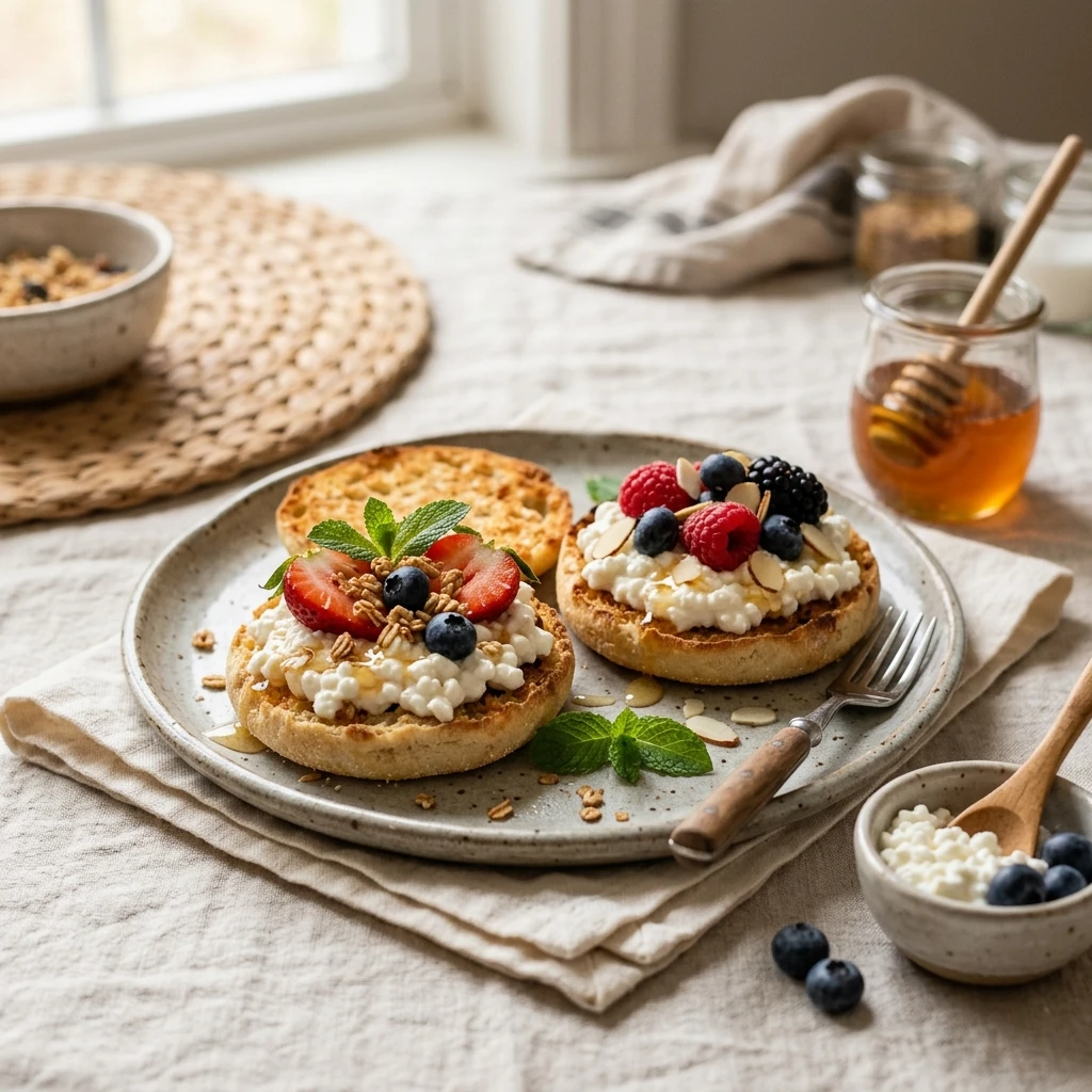 Cottage Cheese English Muffins 3 Ingredient