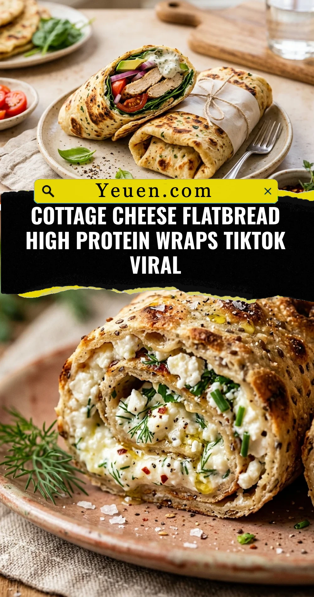 Cottage Cheese Flatbread High Protein Wraps TikTok Viral